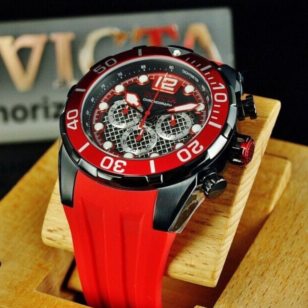 Pro Diver Red 50mm Men's Watch! New!